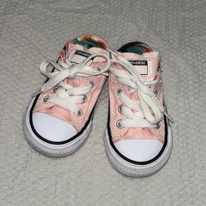 Baby Pink Watermelon Print Converse, Infant Size 4